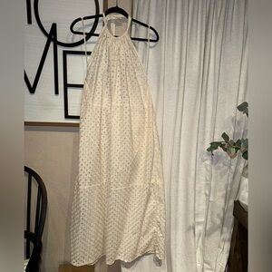 Vitamin A Cream Eyelet Maxi Dress